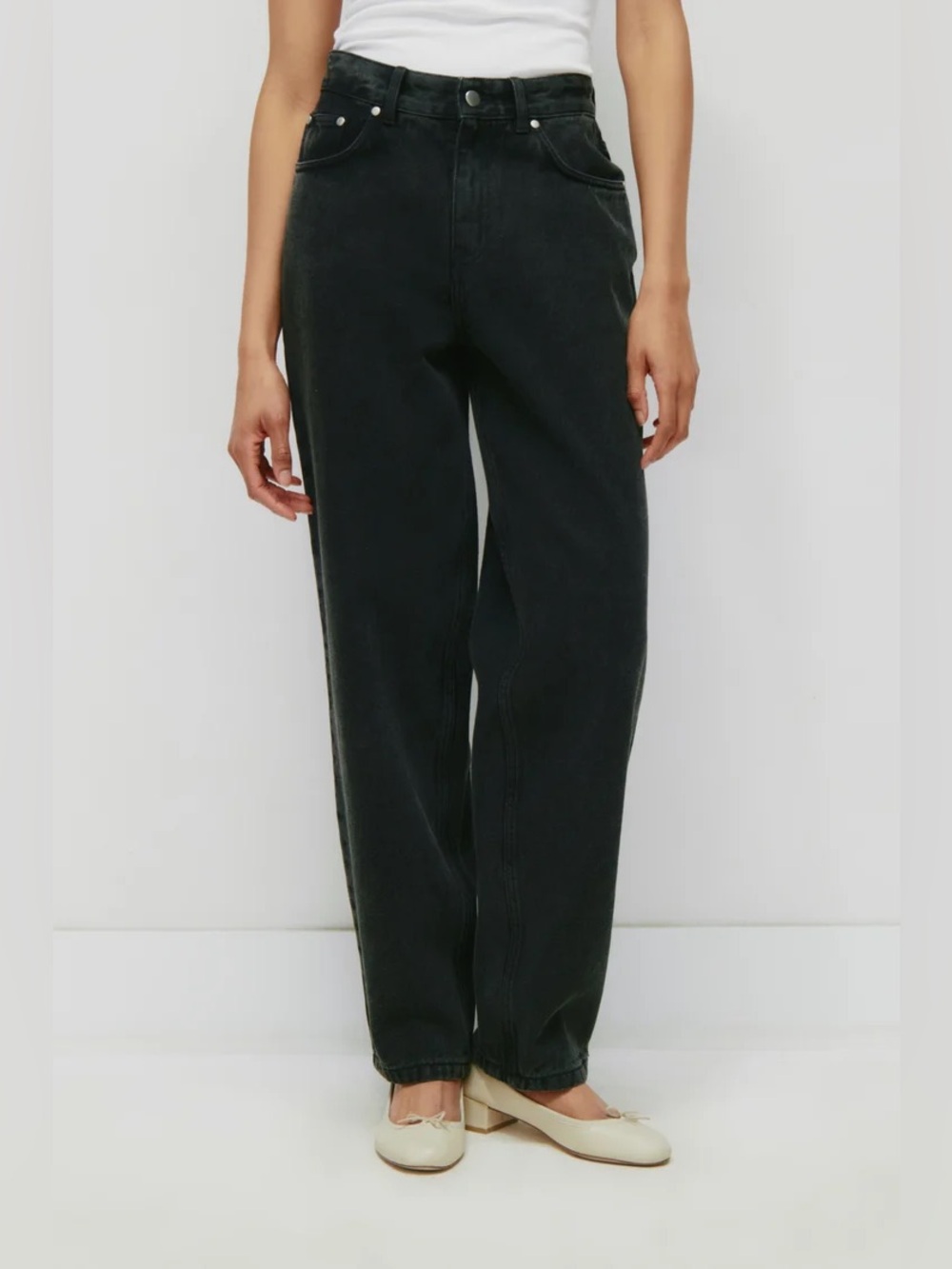 KOTN Unisex Anti-fit Denim in Washed Black